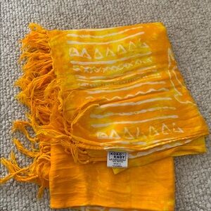 Koko Knot Yellow Patterned Scarf